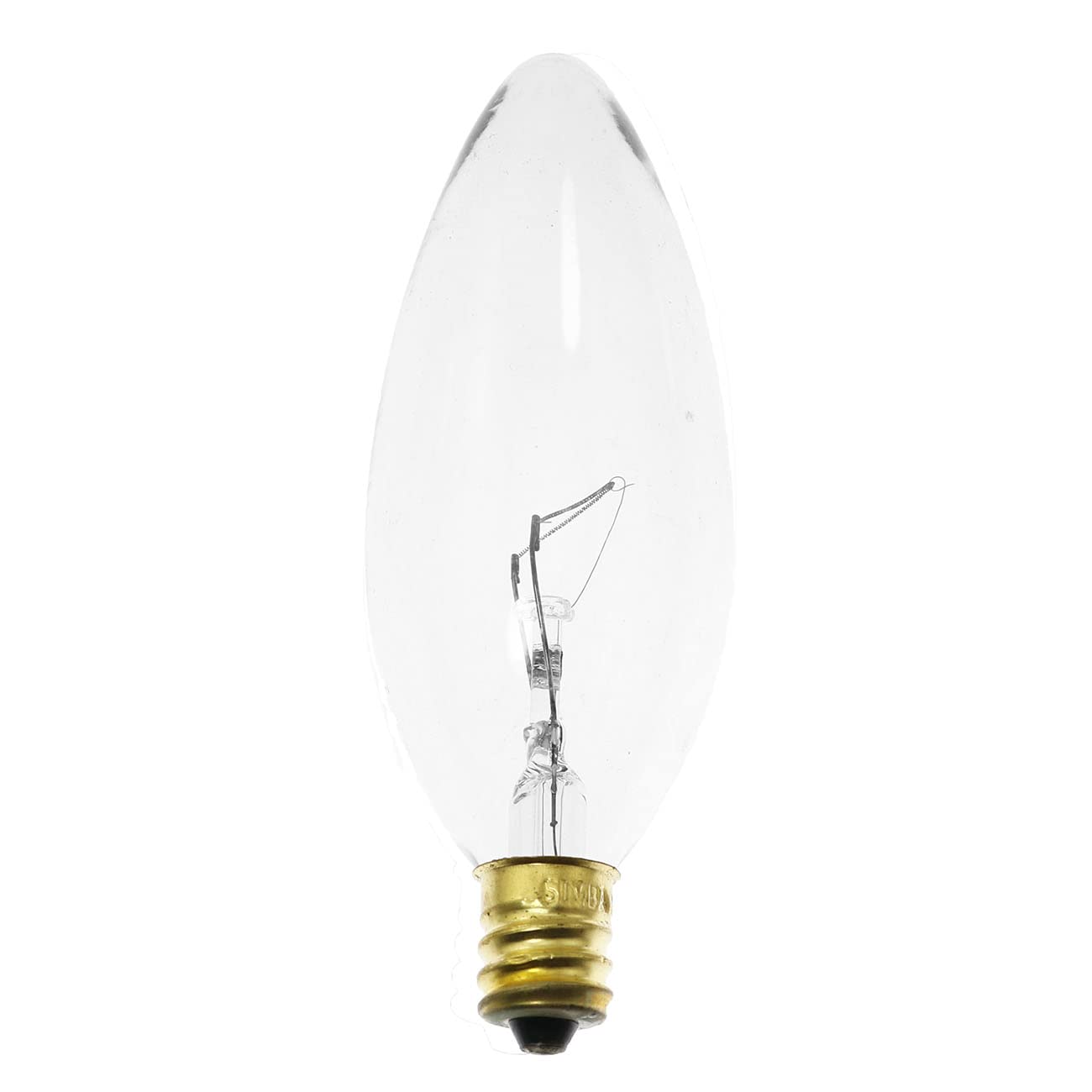 SQXBK 6PCS 120V 60W C32 E12 Clear Candelabra Base Torpedo Tip Incandescent Bulbs
