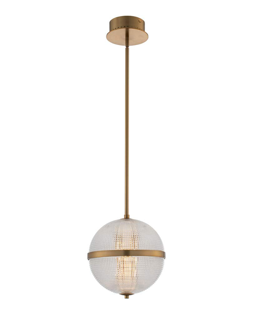 Kalco 512111WB Portland Pendant, 1-Light LED 12 Watts, Winter Brass