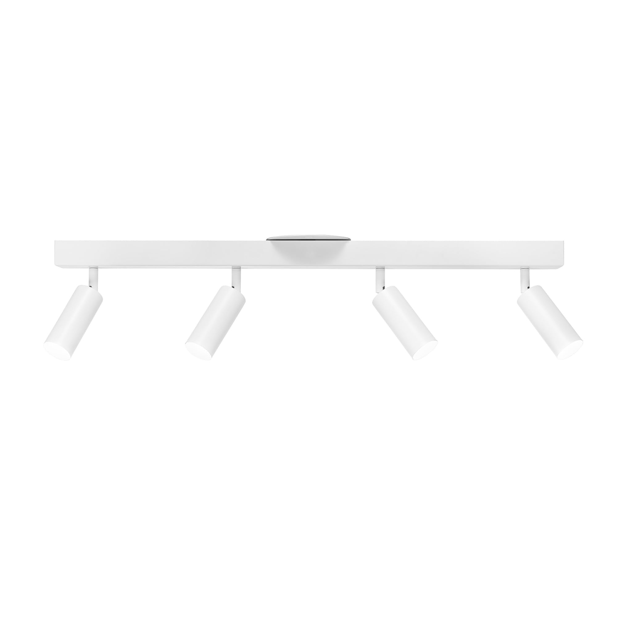 Globe Electric 64000120 28'' 4-Light LED Integrated Track Lighting, Matte White, Pivoting Track Heads, 37 W, 1600 Lumens, 3000 K