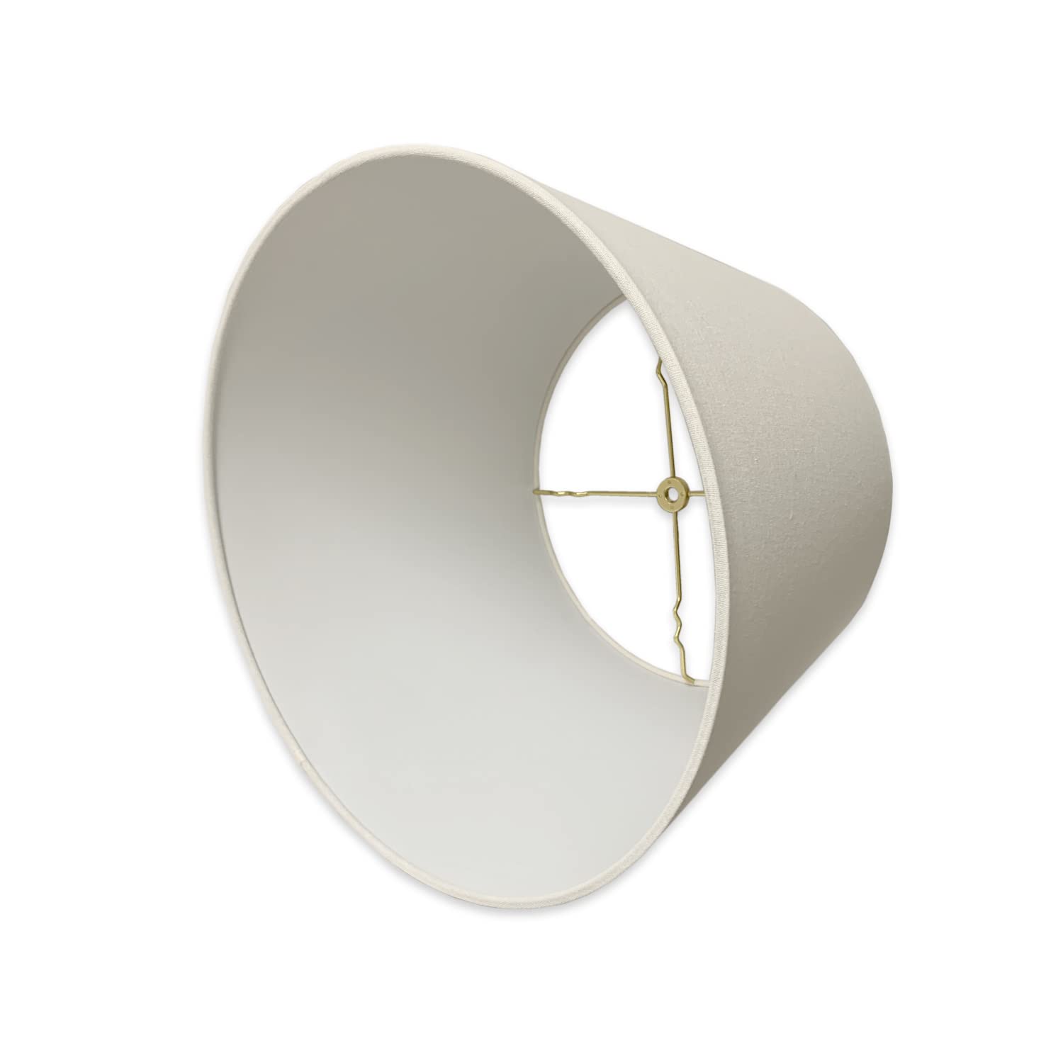 Royal Designs Tapered Shallow Drum Shade, Linen White, 13 x 18 x 12, Model HB-606-18LNWH, Wood Material