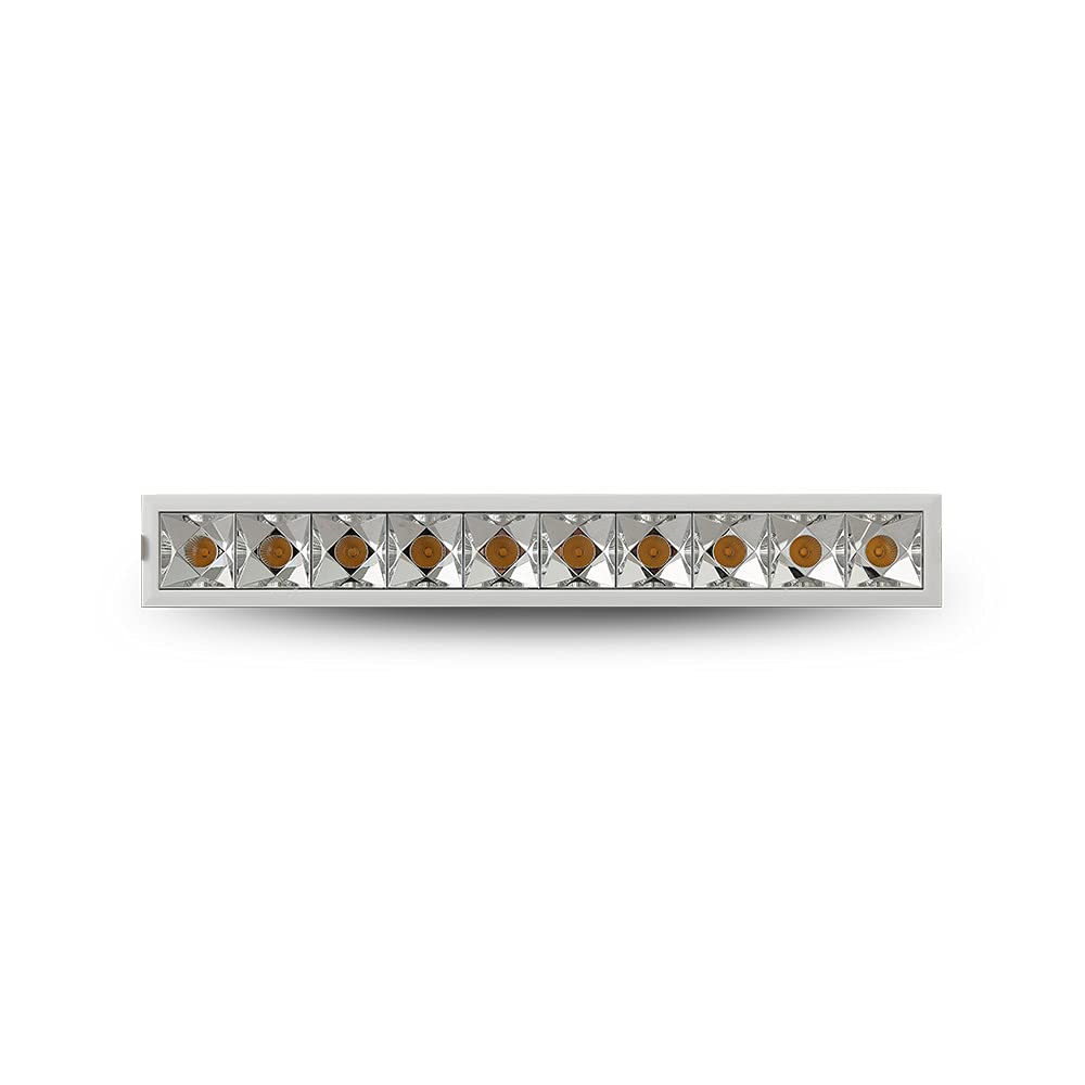 Vonn Lighting Rubik 10-Light Integrated Led Etl Certified Fixed Recessed Downlight With Trim, Beam Angle 34, White