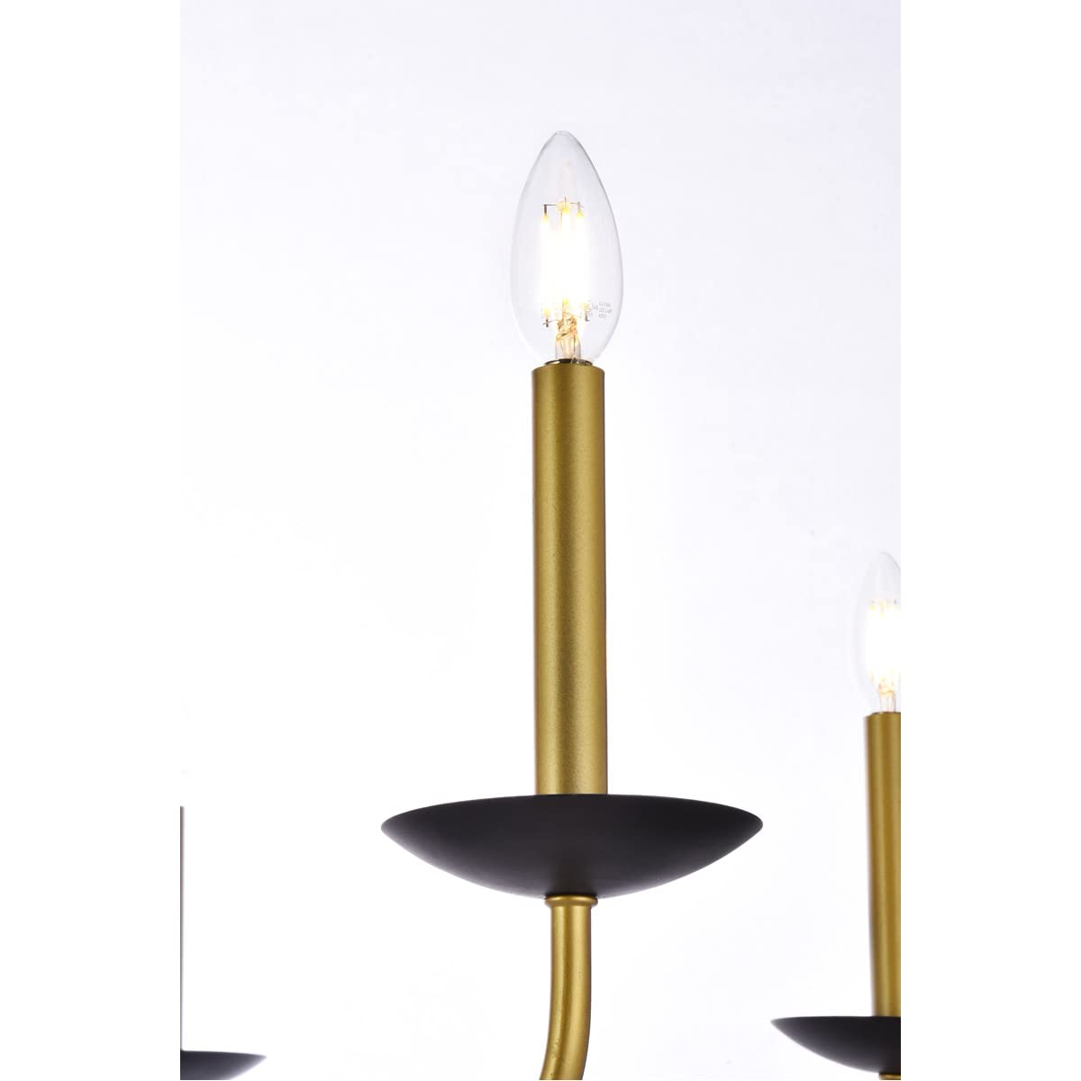 Living District Indoor Modern Home Decorative Bright Ceiling Cohen 30 inch Pendant in Black and Brass