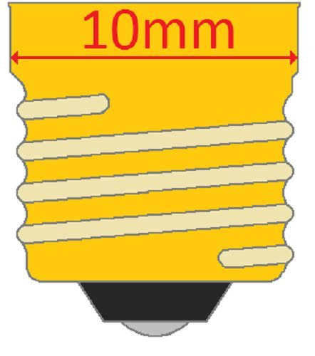 CEC Industries #243 Bulbs, E10 Base, TL-3 Shape, 2.33V, 0.6291W, Box of 10