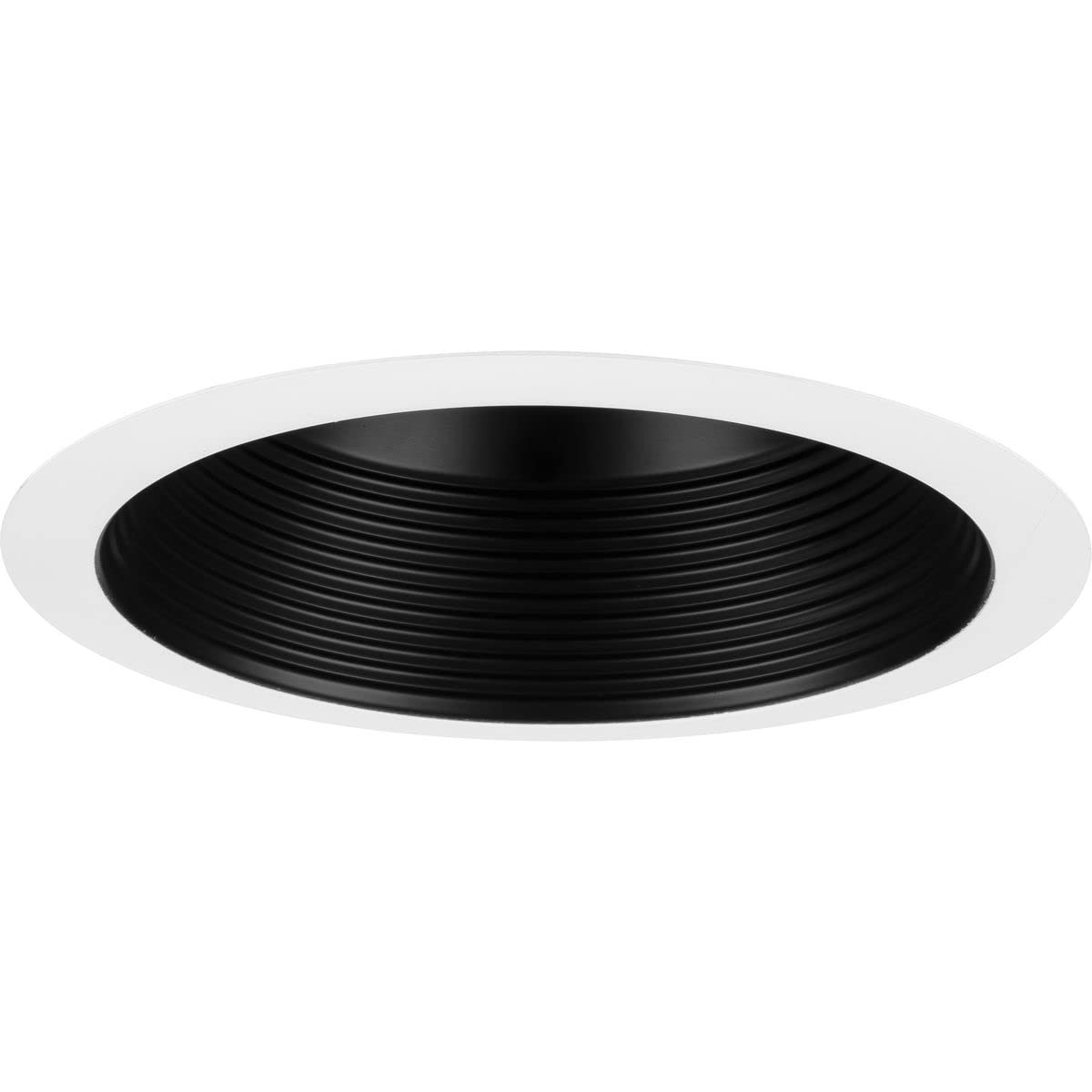 Progress Lighting P806006-031 6 Recessed Step Baffle Trim Black 6 Shallow Housing (P806S Series)