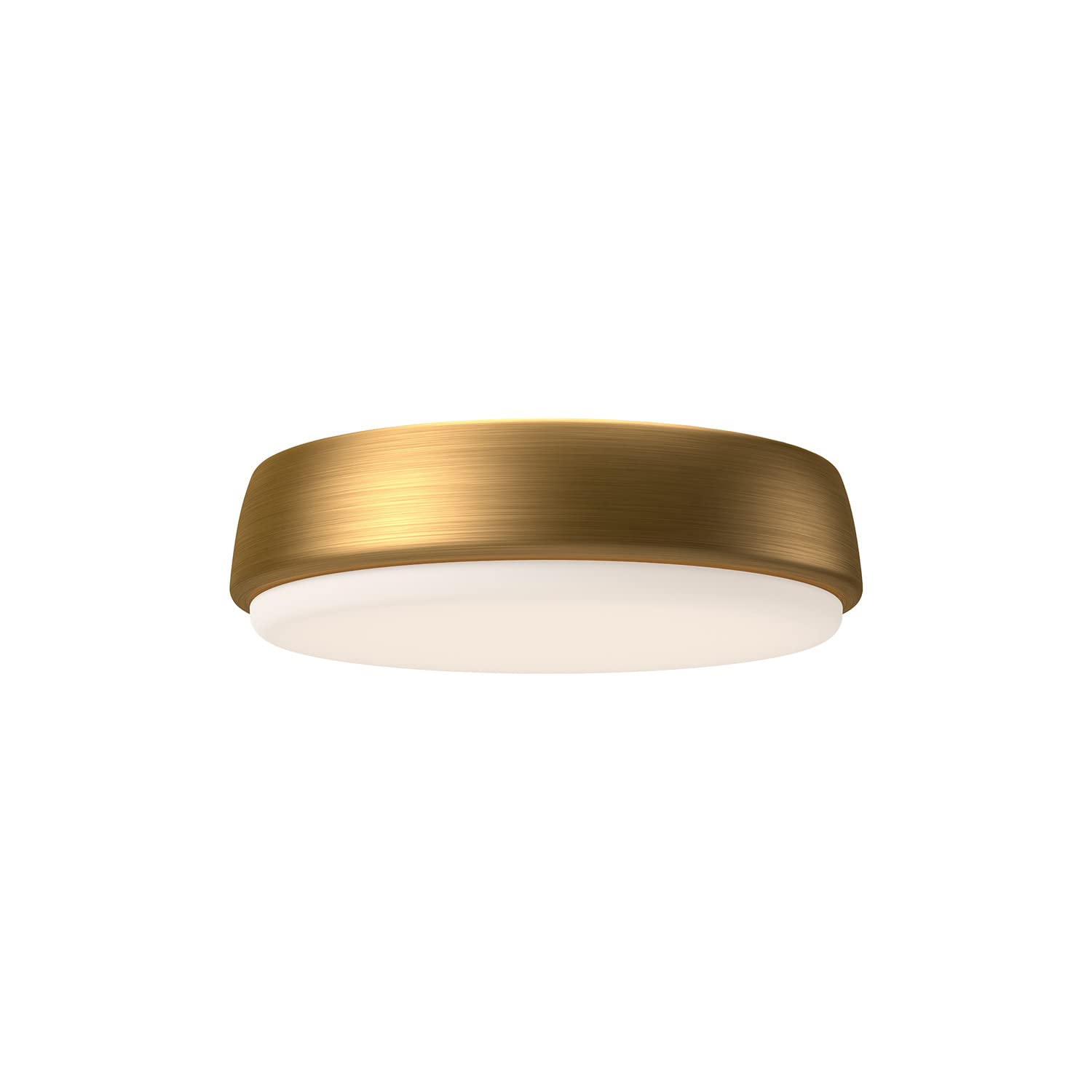 Alora Mood Laval 9 Flush Mount | Aged Gold Finish | Frosted Acrylic Diffuser | Modern Cottage Integrated LED Ceiling Light | Mad