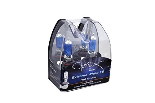HELLA H71071012 Optilux XB Series H10 Xenon White Halogen Bulbs, 12V, 65W 2 Pack