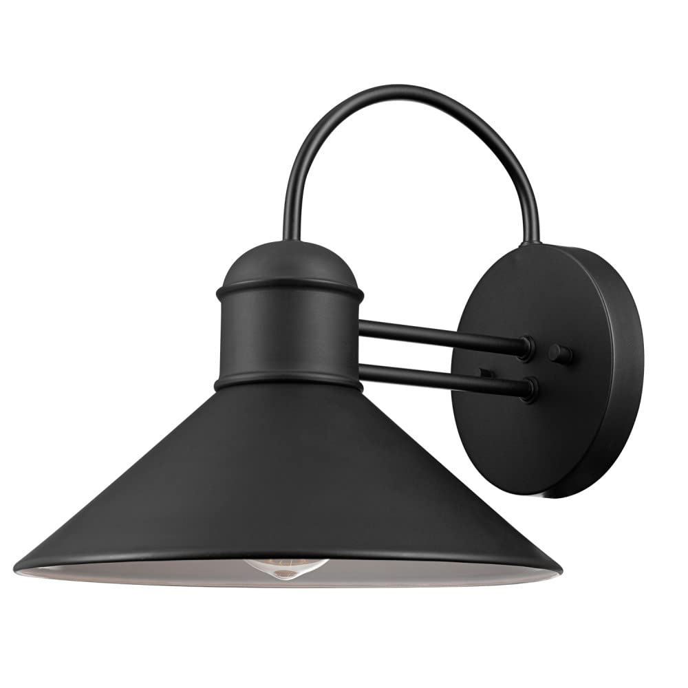 Globe Electric Sebastien 1-Light Wall Sconce, Plastic, One Size, Black, Model 3008673