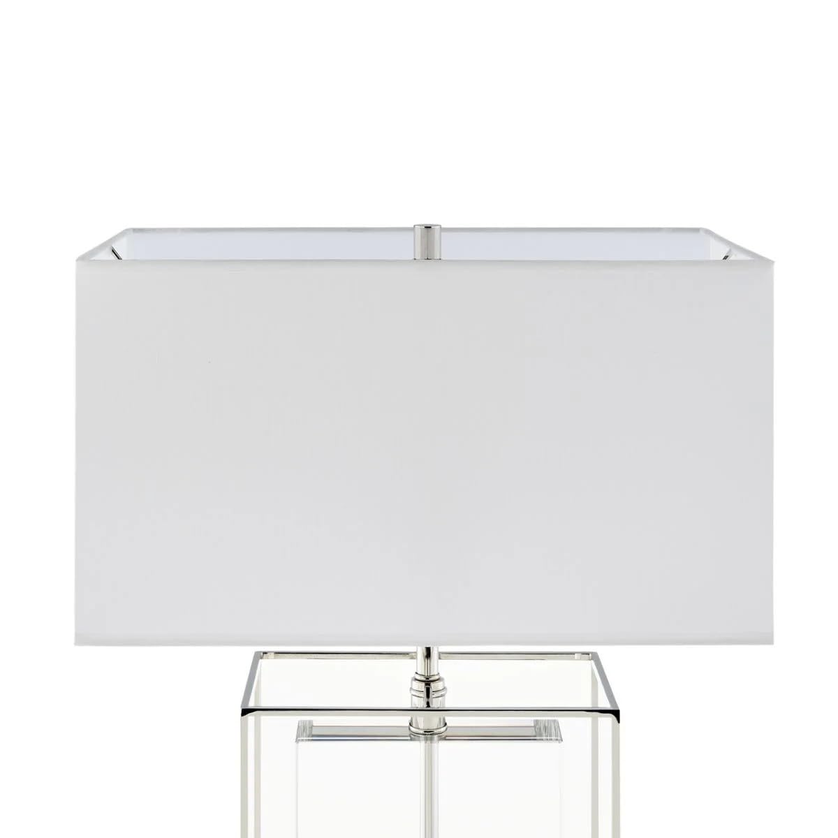 Finesse Decor Table Lamp - Dimmable Clear Metal with Silver Finish - Model TL-1185