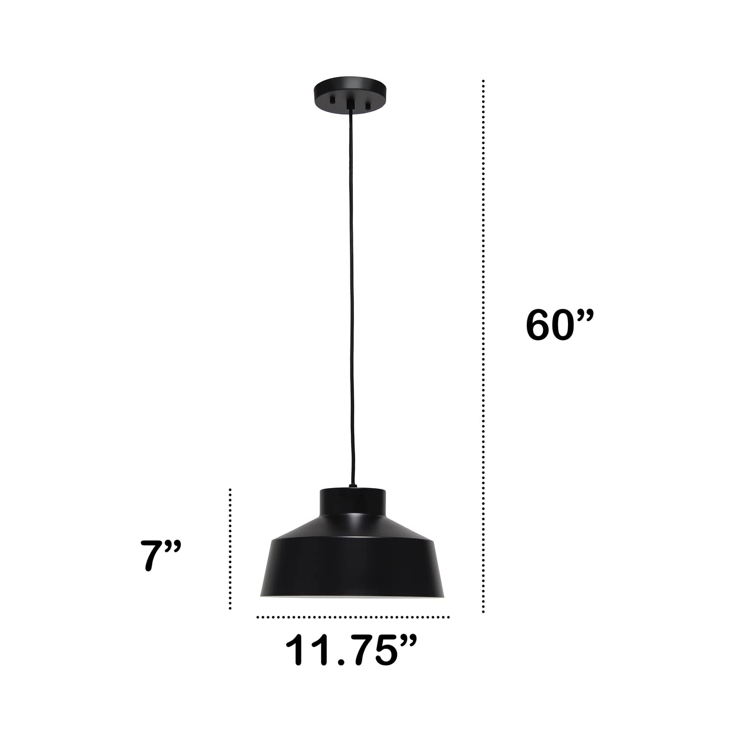 Lalia Home Industrial Barn Pendant, Black