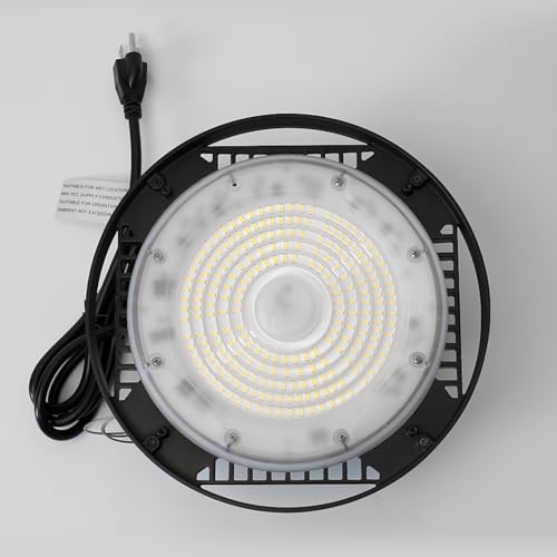 CINOTON 160W UFO LED High Bay Light, 24000LM, Aluminum, Daylight White 5000K, ETL Listed, Model HB025, 1 Pack