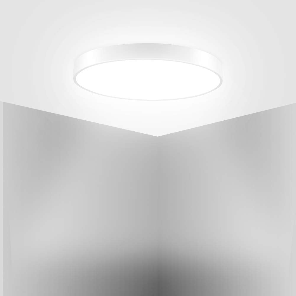 Ganeed Led Ceiling Lights 39W 19.6Inch Modern Ceiling Lamp Flush Mount Lighting Fixture Round 6500K Cool White Ceiling Lighting For Dining Hallway Living Kitchen Bedroom Room