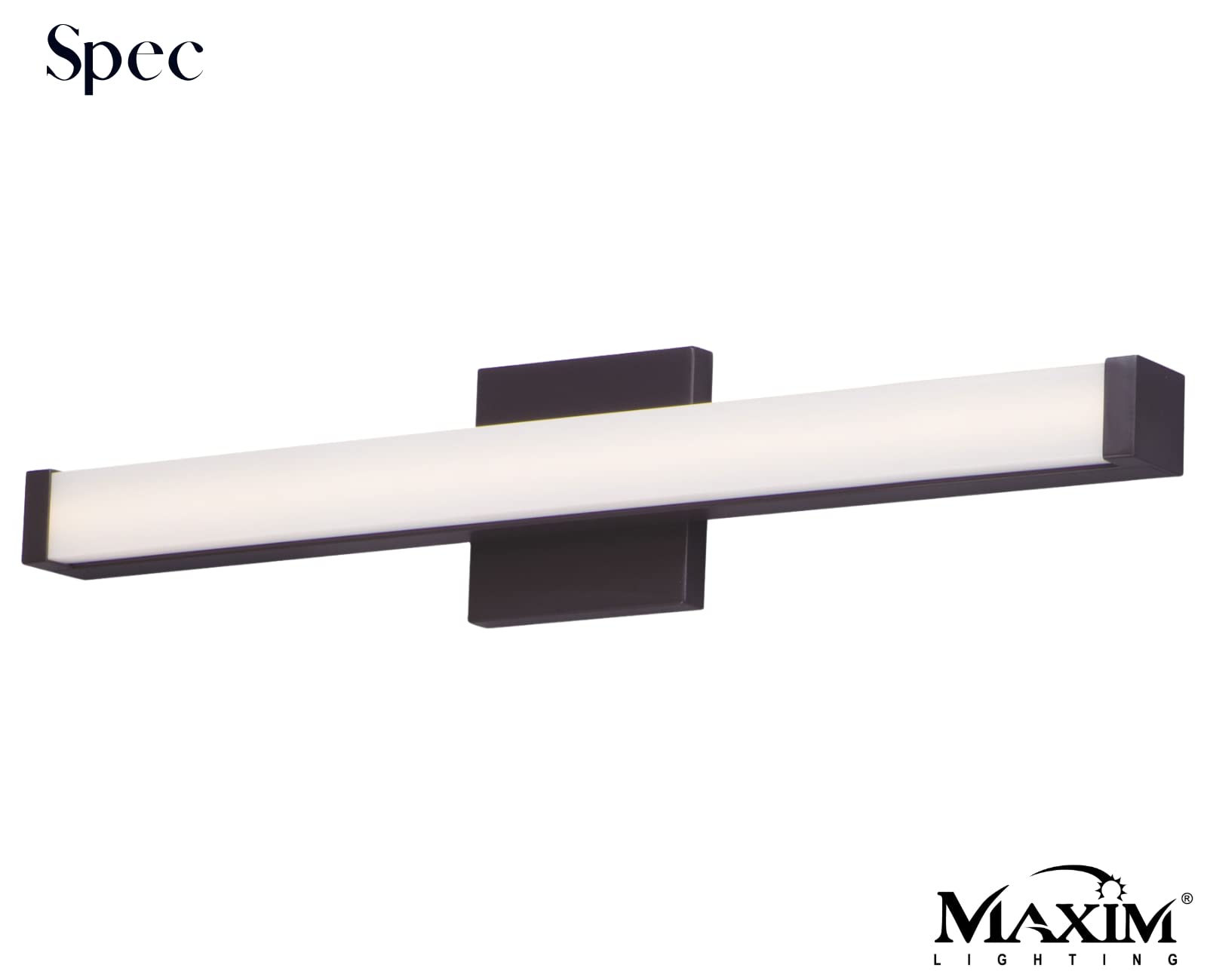 Maxim 52002BZ Spec Collection 24 Inch Dimmable LED Bathroom Vanity Light I 3000K I Bronze I Modern Contemporary Light Fixture I