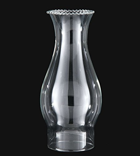 B&P Lamp Clear Glass Crimped Top Chimney for Oil Kerosene Lamps 3in x 8.5in Model 57940C