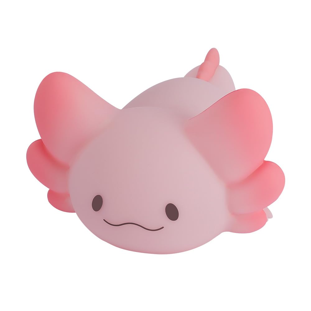 LOVERUIS Cute Night Light for Kids Axolotl Night-Light Baby Girl Squishy NightLight 1/3 Hour Timer Light Dimmable Nursery Lamp C