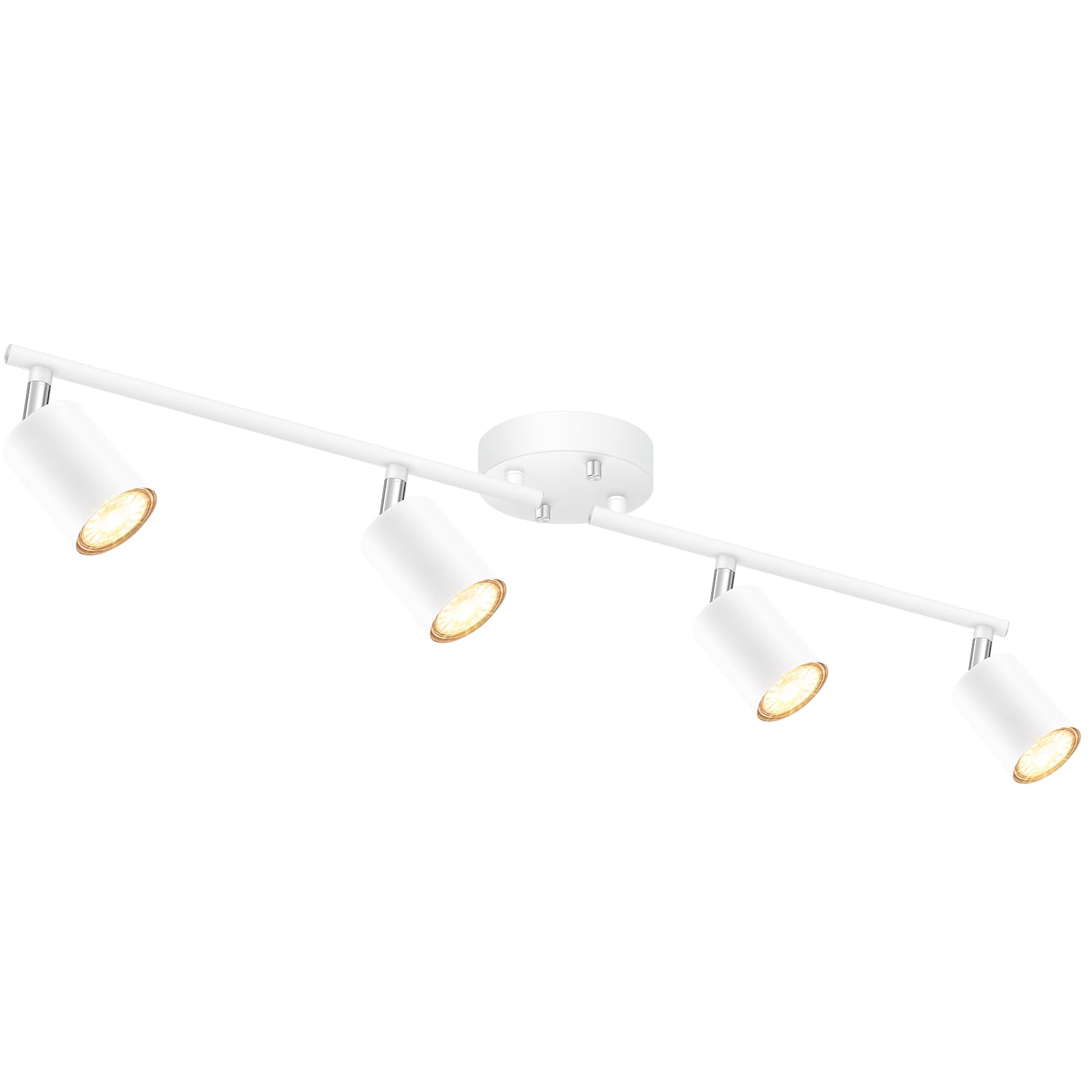 White Track Lighting Ceiling Fixture, Kitchen Light Fixtures, 30'' 4-Light Rotatable LED Track Lights, Semi Flush Wall Sconces L