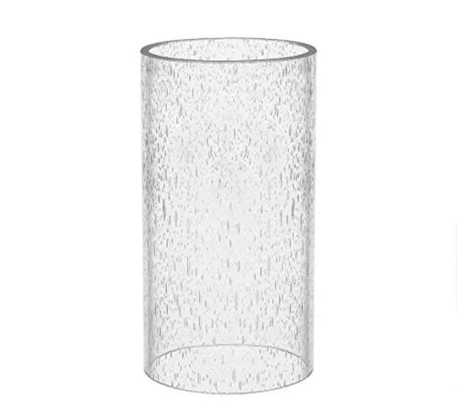 Sunwo Glass Shade Straight Cylinder Glass Lamp Shade Replacement With Multiple Effects (Bubble Straight Cylinder)