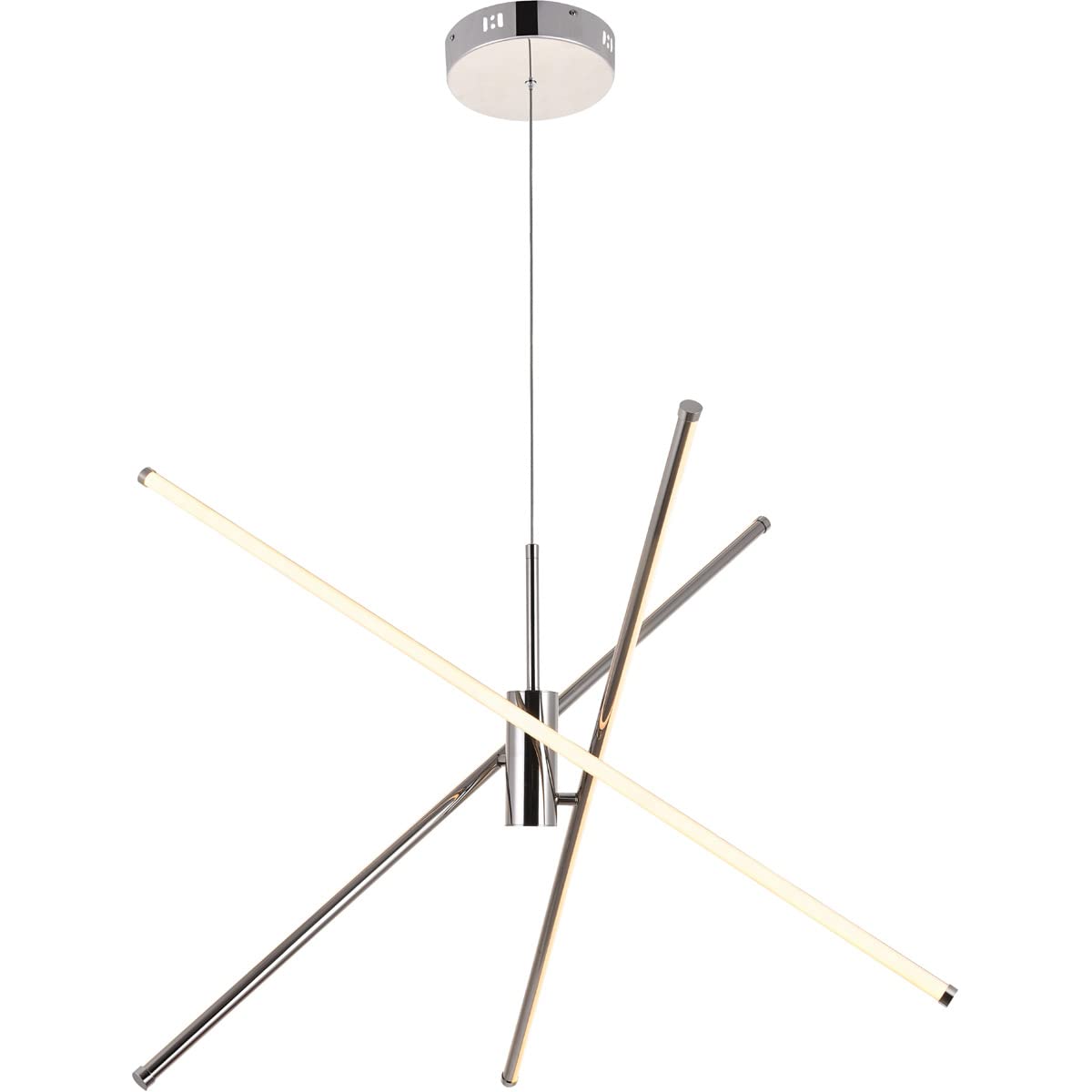 Elegant Lighting Living District Sonya 3-Light Modern Aluminum Pendant in Polished Nickel Finish