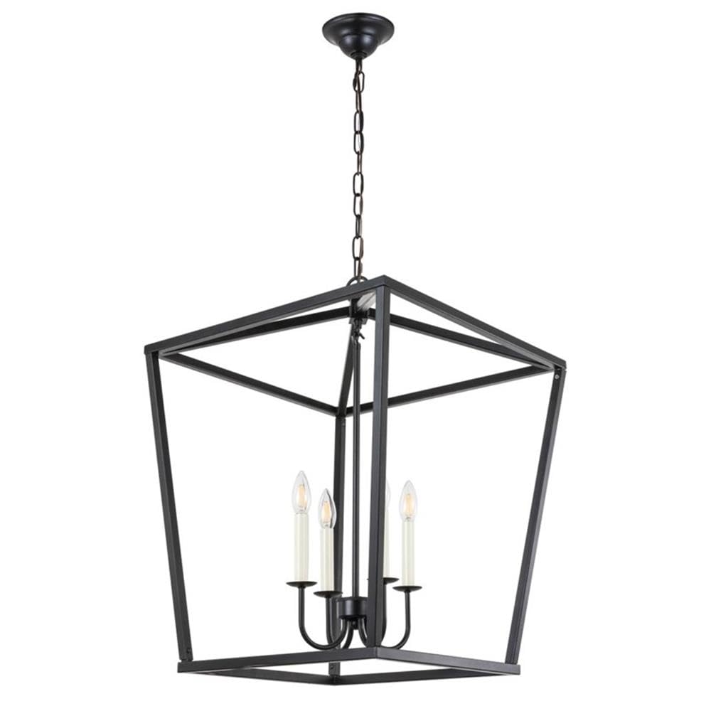 Elegant Lighting Living District Maddox 4 Light Black Pendant