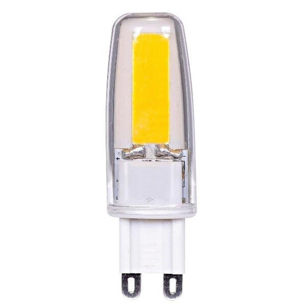 Satco G9 Bulb, Clear Glass, Model S29548, 1 Count, Light Finish