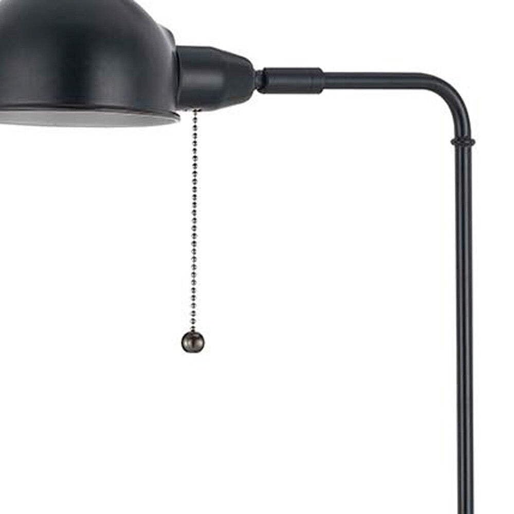 HomeRoots Bronze Adjustable Floor Lamp with Dome Shade, 58 in. Traditional Design