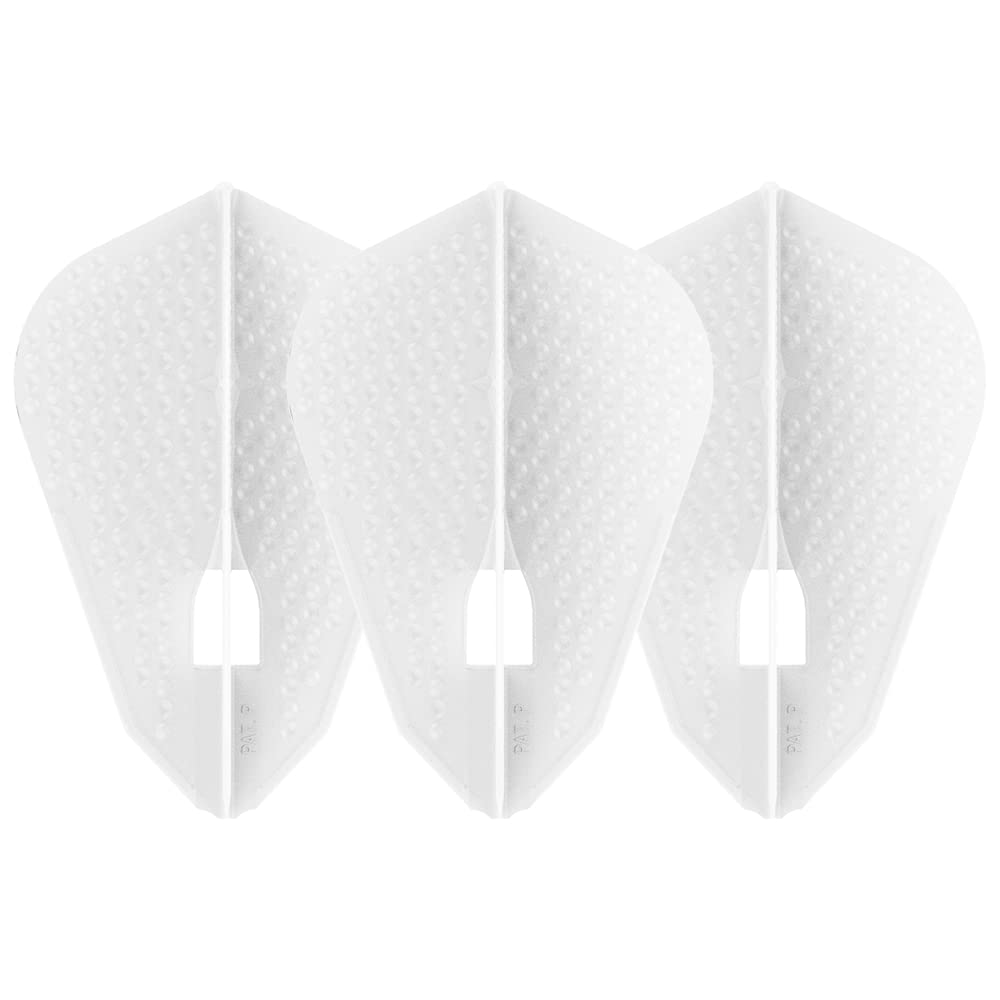 LSTYLE Dart Flights - L9d PRO Fantail, Dimple Texture, Soft Tip & Steel Tip, White, 2-Pack