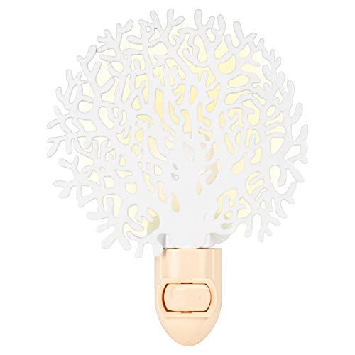 CTW Home Collection Coral Night Light, 4-inch Height, Metal, Whitewash, Model 370756