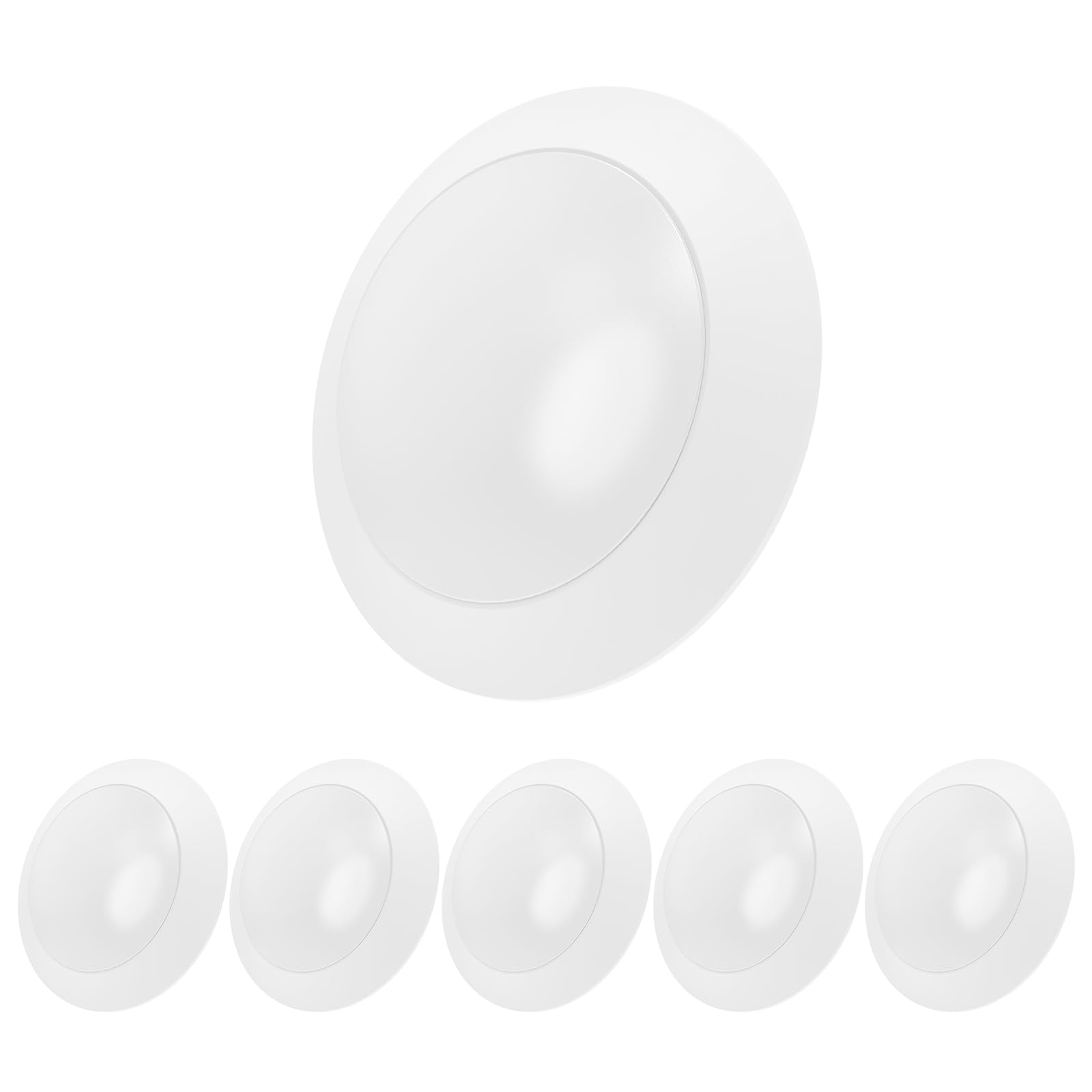 Sofiton LED Disk Lights 15W, 1050LM, 3000K, Dimmable, Metal, 6 Pack, Flush Mount, Model HT-G6D1D-