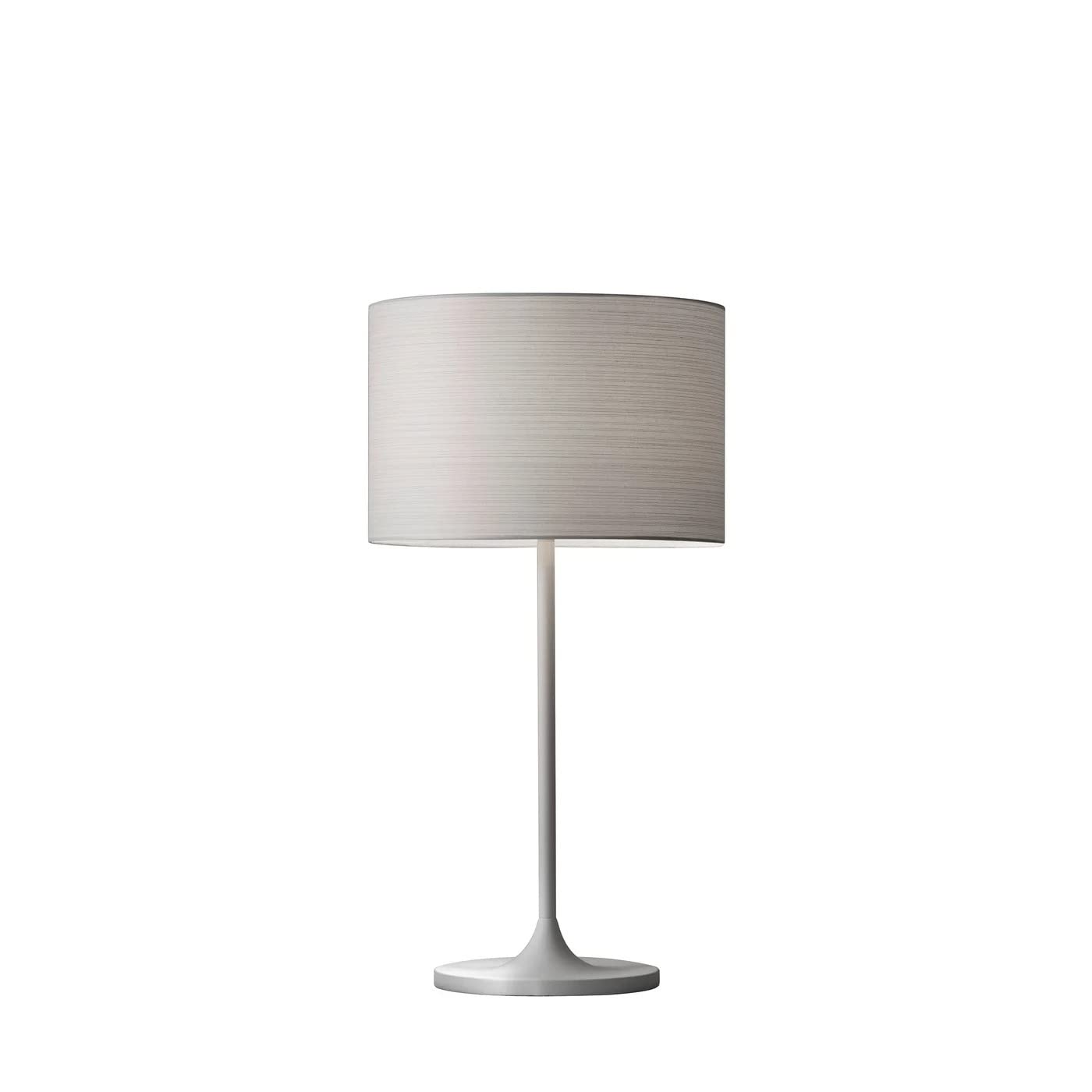 Adesso Oslo Table Lamp 22.5 in, 60W Incandescent/13W CFL, White Metal, Model 6236-02
