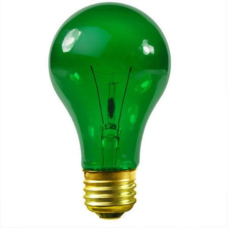 Vickerman C9 Transparent Plastic LED Green Dimmable Bulb, Package of 25
