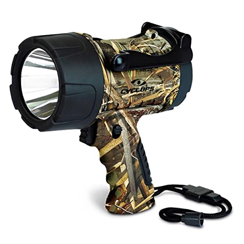 Cyclops 350 Lumens Led Tri-Mode Illumination Handheld Waterproof Realtree Max-5 Camo Spotlight Powered By 3 Aa Battery