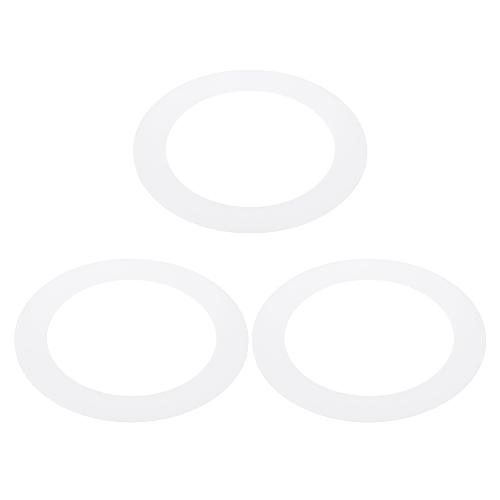 PATIKIL 3.8 ID 5.2 OD Plastic Trim Ring, 3 Pcs Ceiling Light Goof Rings Matte Circular Light Cover Lighting Fixture for Ceiling 