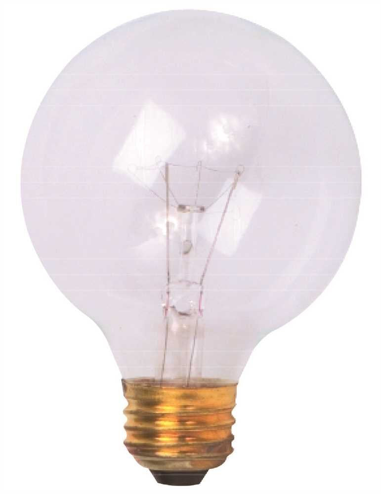 Satco Incandescent Globe Lamp, G25, 25 Watts, 130 Volts, Medium Base, Clear, 6 Per Box