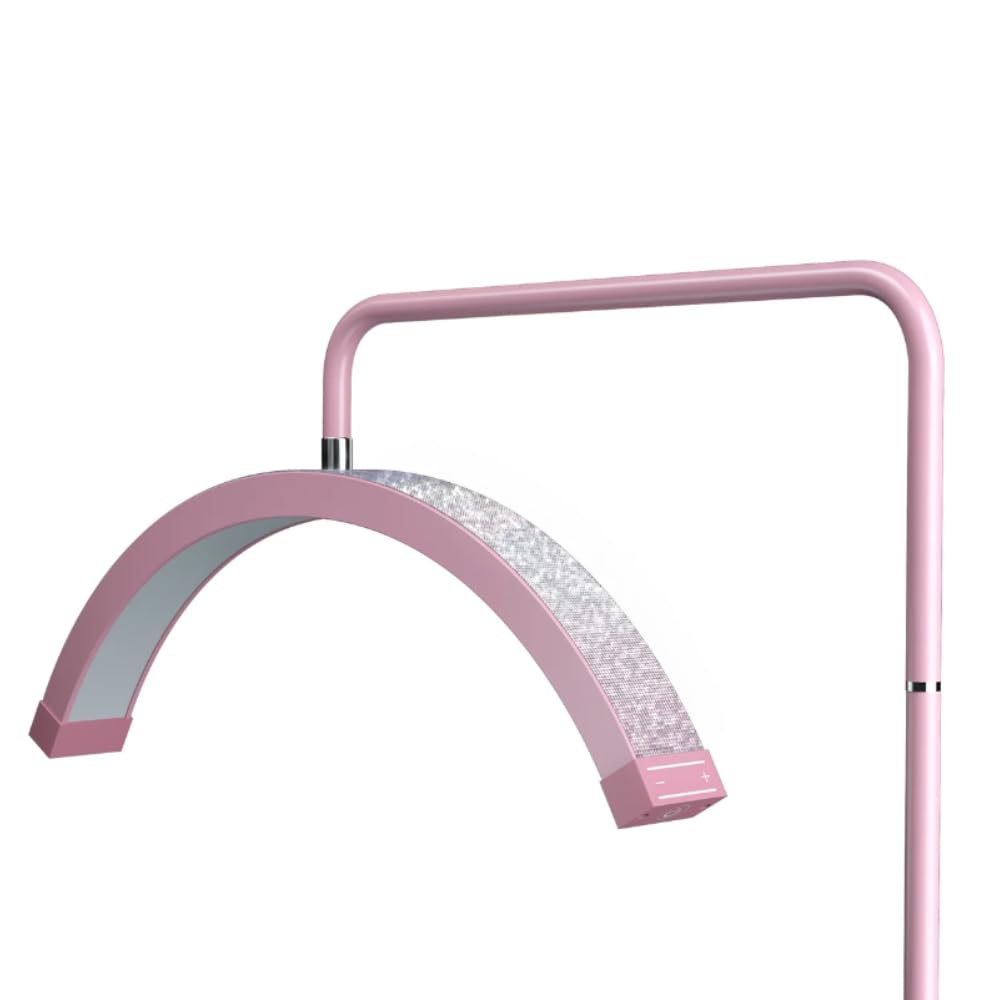 Atlas View Bling Eyelash Led Moon Light - Dimmable Diamond Lamp For Estheticians  Pmu & Nail Techs - Led Floor Lamp Adjustable Height  Touch Control & Stable Base (Pink Diamond)