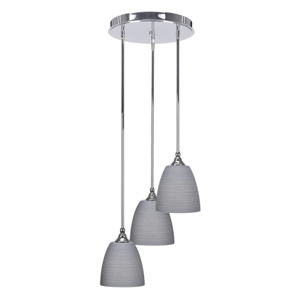 Empire 3 Light Cluster Pendalier in Chrome (2143-CH-4072)