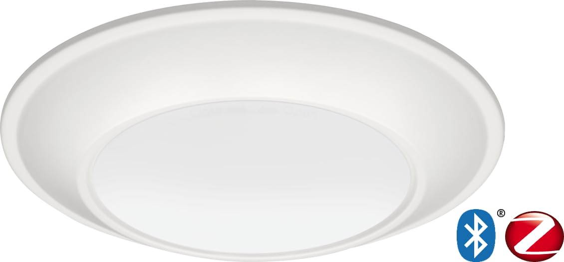 Juno Jsbtc 6In Tuwh 90Cri Wl Mw M6 Smart Surface Mount Disk Light, 2700K-5000K Tunable, 1100 Lumens, Connect With Zigbee Or Blue