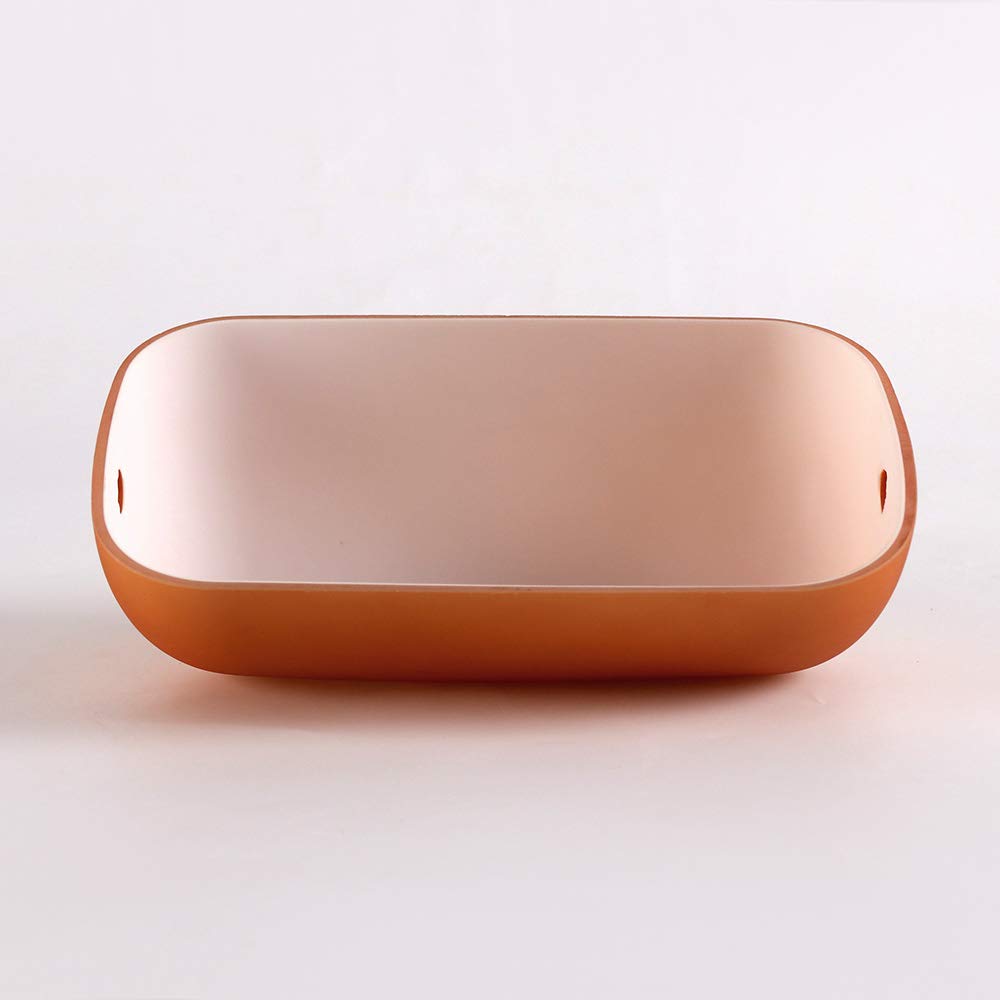 Newrays Glass Bankers Lamp Shade Cover Replacement - Matte Orange, Model 604, Size L8.85 W5.11, Elegant Glass Design