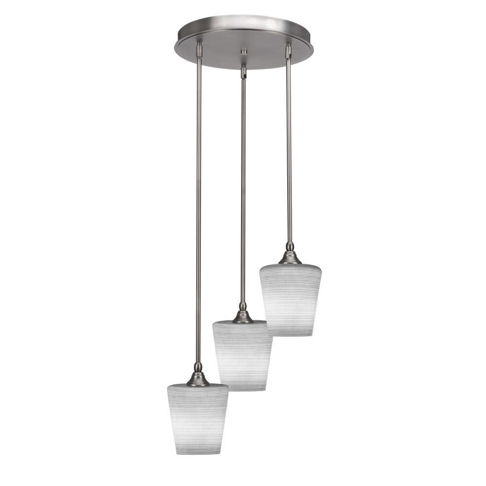 Empire 3 Light Cluster Pendalier in Brushed Nickel (2143-BN-4031)