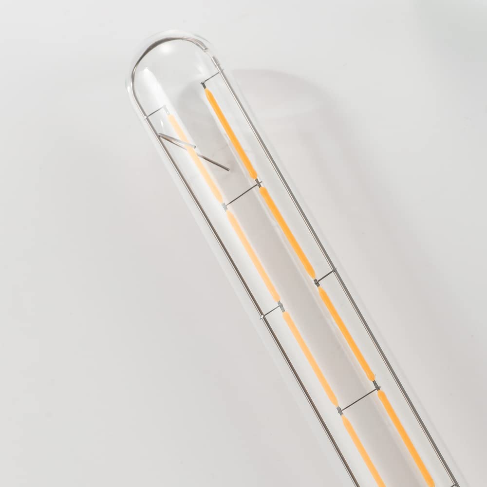 Leools T10 LED Bulbs 8W Dimmable, 75W Equivalent, 2700K Warm White, 8.9in, 4-Pack