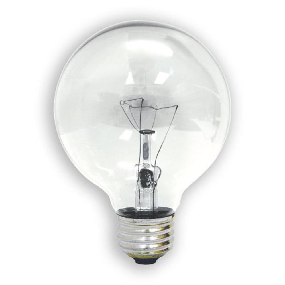 Ge 26535 40-Watt G25 Crystal Clear Bulbs, 3-Pack