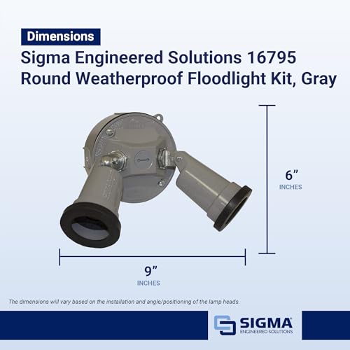 Sigma Electric 16795 Die Cast Aluminum Switch Controlled Lamp Holder Kit Hardwired, No Size, Gray