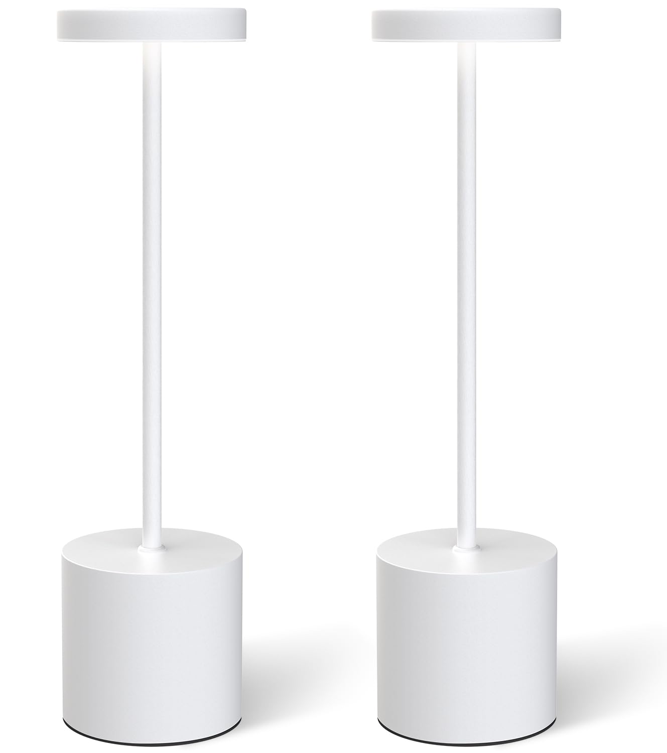 Cordless Table Lamps Rechargeable Set of 2, Portable LED Desk Lamp, 5000mAh Battery Powered Wireless Table Light - 3 Color Dimma