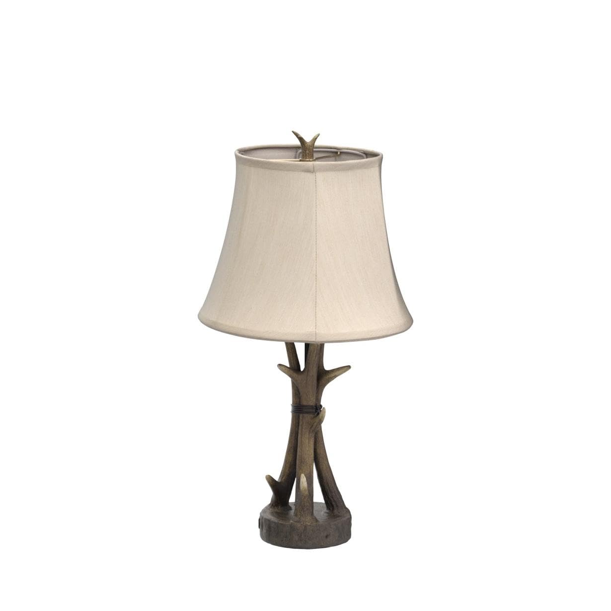 Rustic Table Lamps For Living Room Set Of 2, Farmhouse Antler Western Bedside Lamp For Bedroom With 2 Usb Charging Port, 3-Way D