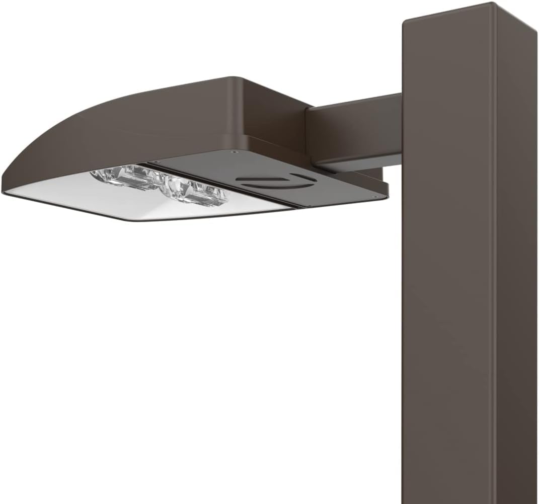Lithonia Lighting Led Outdoor Area Light  Led Parking Lot Light With Adjustable Brightness  4000K Cool White  Mvolt  Round Or Square Pole Mounting  Replaces 150W To 250W Hid  Dark Bronze Finish