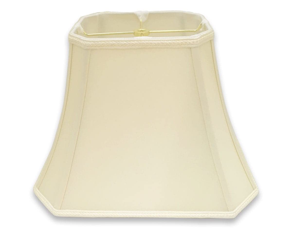 Royal Designs, Inc. Designer Bell Shade, Faux Silk, Spider Fitter, 8 x 14 x 10.6, Eggshell, Model DSO-68-14EG