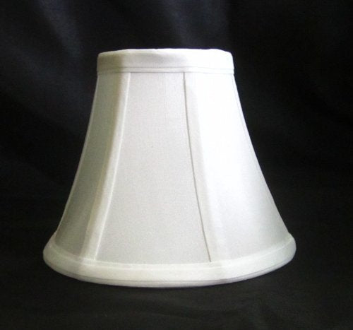 Urbanest Chandelier Lamp Shades Set of 5, 6-inch Bell, Metal, White