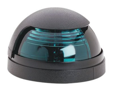 Attwood Black Cover 1-Mile Deck Mount Navigation Bow Light (Starboard/Green Lens)