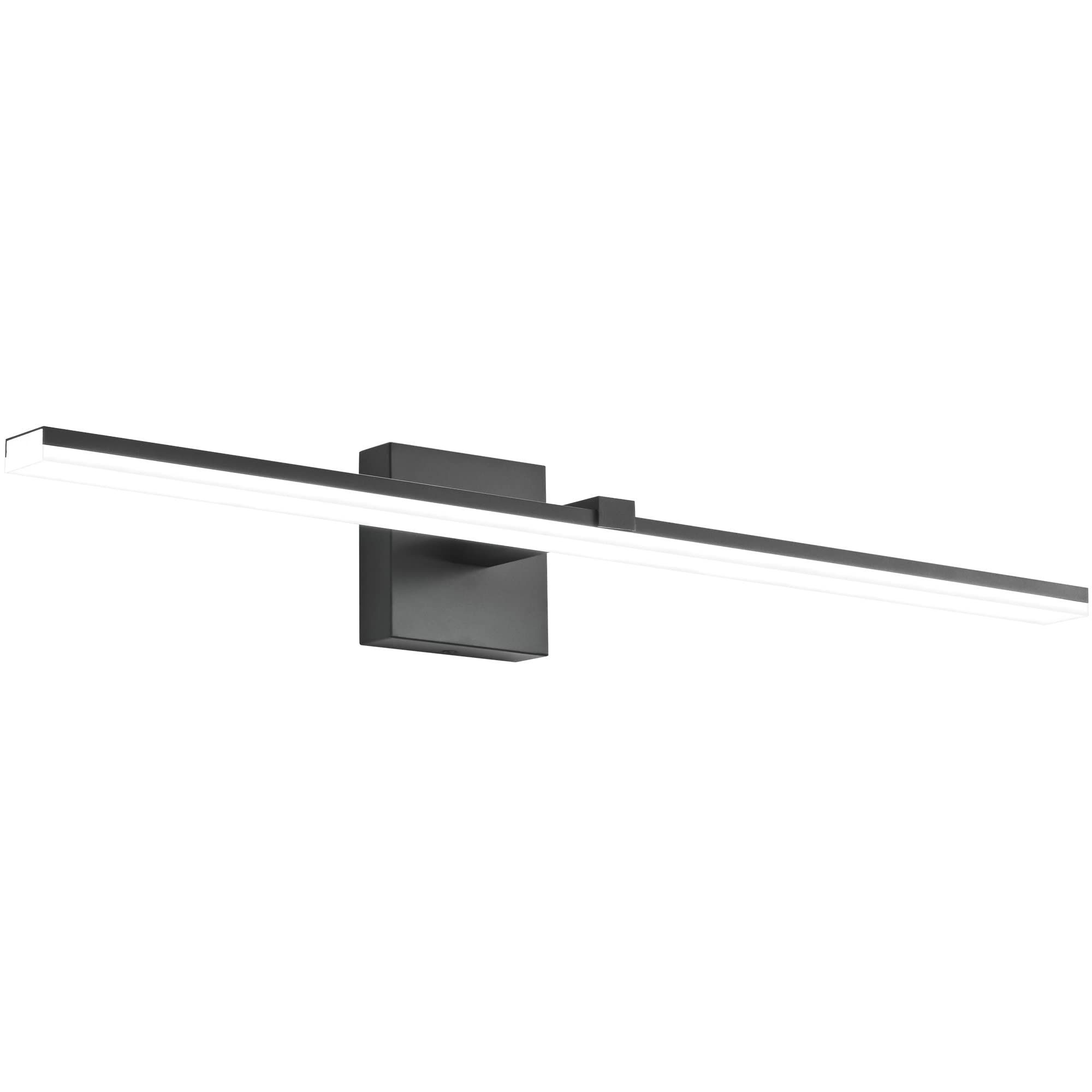 Zuzito 48" Dimmable Black Bathroom Light Fixture Over Mirror, Modern Wall Mount Vanity Lighting