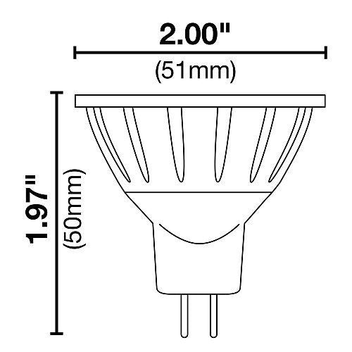 Halco Proled 81065 Mr16Fmw/827/Led 4.5W (35W Equal) 2700K Mr16 Gu5.3 Base Dimmable 40 Flood Led Lamp