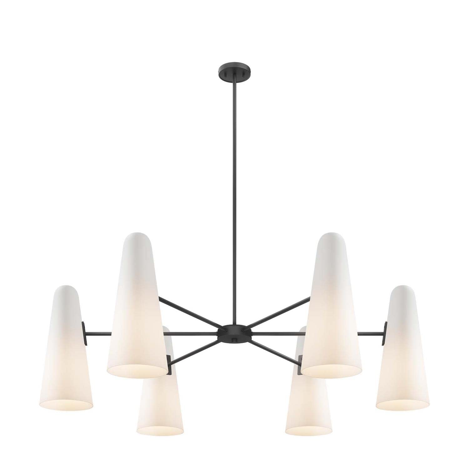 Beacon 6-Light Chandelier in Opal Black