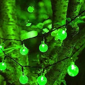 Solar String Lights Outdoor 120 Led 72 Ft Total, Crystal Globe Lights With 8 Lighting Modes, Waterproof Solar Powered Patio Lights For Garden Yard Porch Wedding Party Decor (Green)